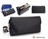 SAPPHIRE BLUE & BLACK | Universal Women's Wallet Wrist-let / Shoulder Bag fits LG Jil Sander Mobile Case with Cash & Cards Holder [UrBan]