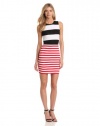 Bailey 44 Women's Delta Time Stripe Dress, Black/Red, Medium