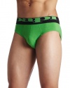 Papi Men's Eye Candy Stripe Brazilian, Parrot Green, Medium