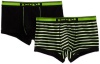 Papi Men's Cotton Stretch 2 Pack Brazilian Soft Trunk Brief, Black/Mojito, Medium