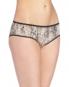 Calvin Klein Women's Seductive Comfort Hipster Panty, Natural Python Print, Large