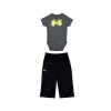 Under Armour Baby-Boys Newborn Light Speed Bodysuit Set, Grey, 3-6 Months