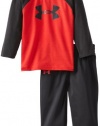 Under Armour Baby-Boys Infant Branded Long Sleeve Raglan Set, Red/Black, 18 Months