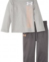 Under Armour Baby-Boys Infant Branded Vert Waffle Long Sleeve Set, True Grey Heather, 18 Months