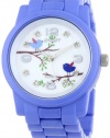 Sprout Women's ST/5031MPBL Diamond Dial Blue Corn Resin Watch