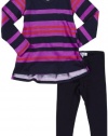 Splendid Tribeca Stripe L/S Tunic Set - Purple Orchid-2T