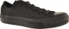 Converse Chuck Taylor All Star Lo Top Black Monochrome Canvas Shoes with Extra Pair of Grey Laces men's 4.5/ women's 6.5