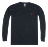 Polo Ralph Lauren Men's Long Sleeve Front Pocket Pony Logo T-shirt (X-Large, Black)