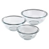 Pyrex Prepware 3-Piece Mixing Bowl Set, Clear