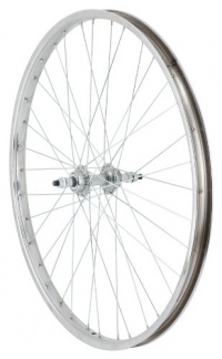 Avenir 36H Nutted Cruiser Style Rear Wheel with 7 Speed Freewheel Hub (Silver, 26 x 1.75-Inch)