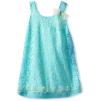 Bonnie Jean Girls 2-6X Lace Shift Dress, Aqua, 4