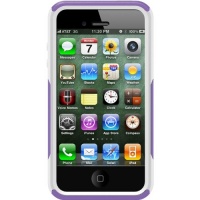 Otterbox Commuter Series Hybrid Case for iPhone 4 & 4S  - Retail Packaging - Purple 10/White