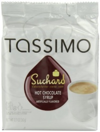 Suchard Hot Chocolate Syrup, 8-Count T-Discs for Tassimo Coffeemakers (Pack of 2)