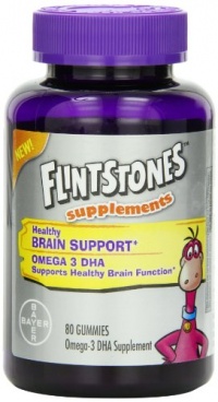 Flintstones Omega Gummies Supplement, Brain Support, 80 Count