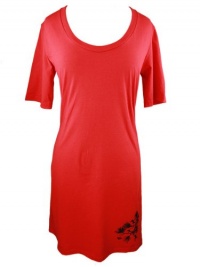 YogaColors Fine Jersey Short Sleeve Crew Neck T-Shirt Dress