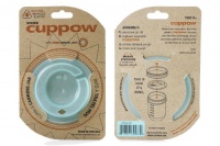 Original Cuppow Wide with Straw-Tek - Drinking Lid for Wide Mouth Canning Jar! - Mint Green