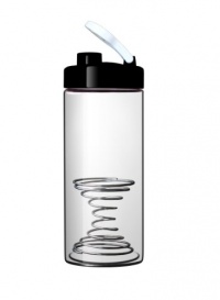 Sun's Tea (TM) 21oz Borosilicate Glass Blender Bottle /Shaker Bottle with hourglass-shape Blending Spring