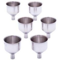 Maxam® 6pc Large Stainless Steel Flask Funnel Set