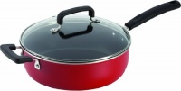 T-fal C1183364 Signature 10-Inch Nonstick Thermo-Spot Heat Indicator 4.2-Quart Jumbo Cooker Dishwasher Safe Pan with Glass Lid Cover Cookware, Red