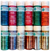 Martha Stewart PROMO769 12 Metallic/Pearl Paint Set