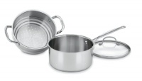 Cuisinart 77-35CG Chef's Classic Stainless 3-Quart Steamer, 3-Piece Set