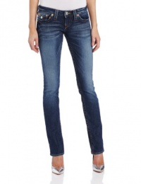 True Religion Women's Billy Straight Jean with Flap