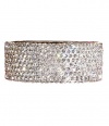 Natasha Crystal Covered Hinge Bracelet in Silver