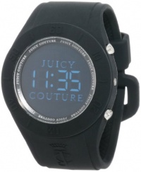 Juicy Couture Women's 1900884 Sport Couture Digital Black Jelly Strap Watch