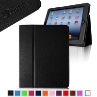 Fintie (Black) Folio Leather Case Cover for iPad 4th Generation With Retina Display, the New iPad 3 & iPad 2 (Built-in magnet for sleep / wake feature)-9 color options