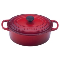 Le Creuset Signature Enameled Cast-Iron 9-1/2-Quart Oval French Oven, Cherry