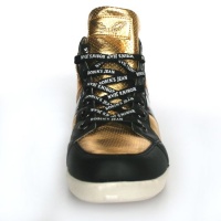 Robins Jean Men Danton Fashion Sneakers (13, Black/Gold)