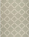 Surya Fallon Jill Rosenwald Geometric Flatweave Area Rug, 5-Feet by 8-Feet, Seafoam/Cream