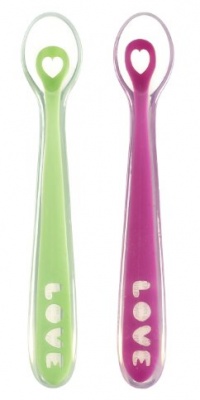 Munchkin 2 Pack Silicone Spoons, Colors May Vary