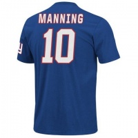 NFL Mens New York Giants Eli Manning The Eligible Receiver Deep Royal Short Sleeve Basic Crew Neck Tee