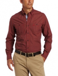 Nautica Men's Long Sleeve Mini Saturated Check Shirt