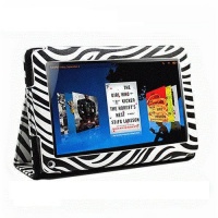 Black and White Zebra Stripe Amazon Kindle Fire Tablet Case with Built in Kick Stand Function