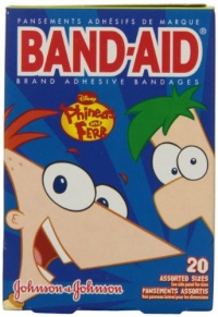 Band-Aid Disney Phineas and Ferb, Assorted, 20 Count