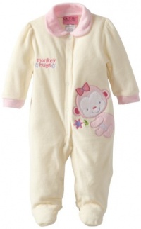 Carter's Watch the Wear Baby-Girls Newborn Girl Monkey Coverall, Light Pink, 3-6 Months