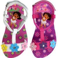 Nick Jr. Dora the Explorer Flowers White & Pink Sandals 5/6-9/10