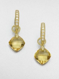 From the Laguna Collection. Faceted citrine stones on a 18k gold bale; perfect for your favorite hoops. Citrine18k goldFixed baleImported Please note: Earrings sold separately.