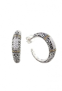 Effy Jewlery Balissima Silver & 18K Gold Diamond Earrings, .14 TCW