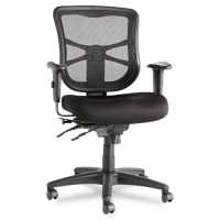 Alera Elusion Series Mesh Mid-Back Multifunction Chair, Black