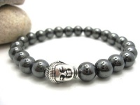 Mens Buddha Hematite Energy Bracelet