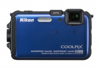 Nikon COOLPIX AW100 16 MP CMOS Waterproof Digital Camera with GPS and Full HD 1080p Video (Blue)