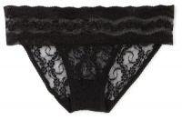 b.tempt'd by Wacoal Women's Lace Kiss Bikini #978182,Night,Medium