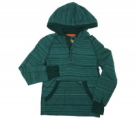 Epic Threads Boy's Long Sleeve Hooded Shirt Darkest Emerald M