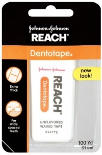 Reach Dentotape Extra Wide Unflavored Floss, Waxed, 100yds