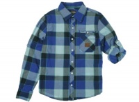 Epic Threads Boy's Long Sleeve Plaid Shirt Oceanview S