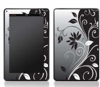 Gray Black Swirl Design Kindle Fire Skin Sticker Cover Art Decal, Latest Generation (Matte Finish)