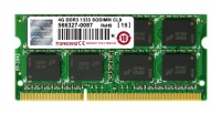 Transcend JetRam 4 GB 204-Pin DDR3 SO-DIMM 1333 MHz(PC3-10600) Laptop Memory Module JM1333KSN-4G